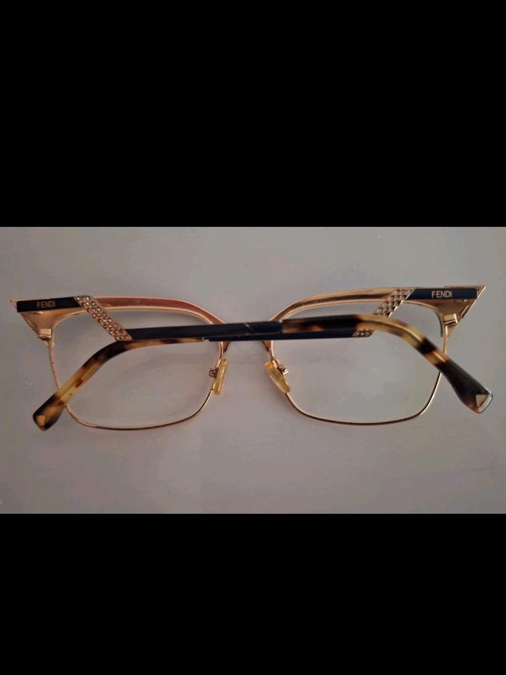 Fendi FF 0061 705 Eyeglasses Frames 54-16-140 Italy Glamour Art Deco Designer - Picture 6 of 7